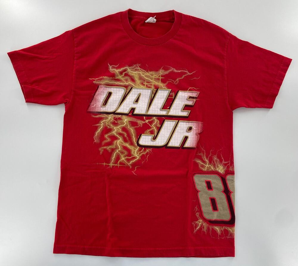 Dale Earnhardt Jr Shirt Adult Large Red Double Sided National Guard Nascar Men L